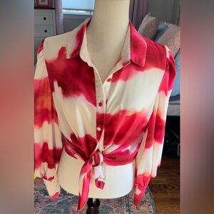 Beautiful water color blouse NWOT